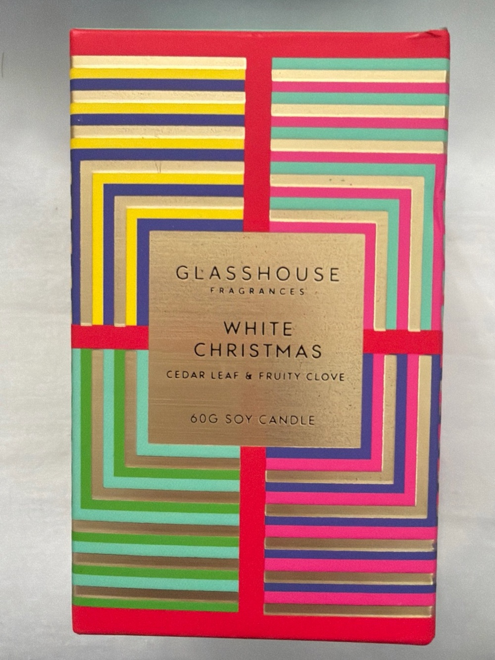 Glasshouse Fragrances White Christmas Scented Candle - Red Box
